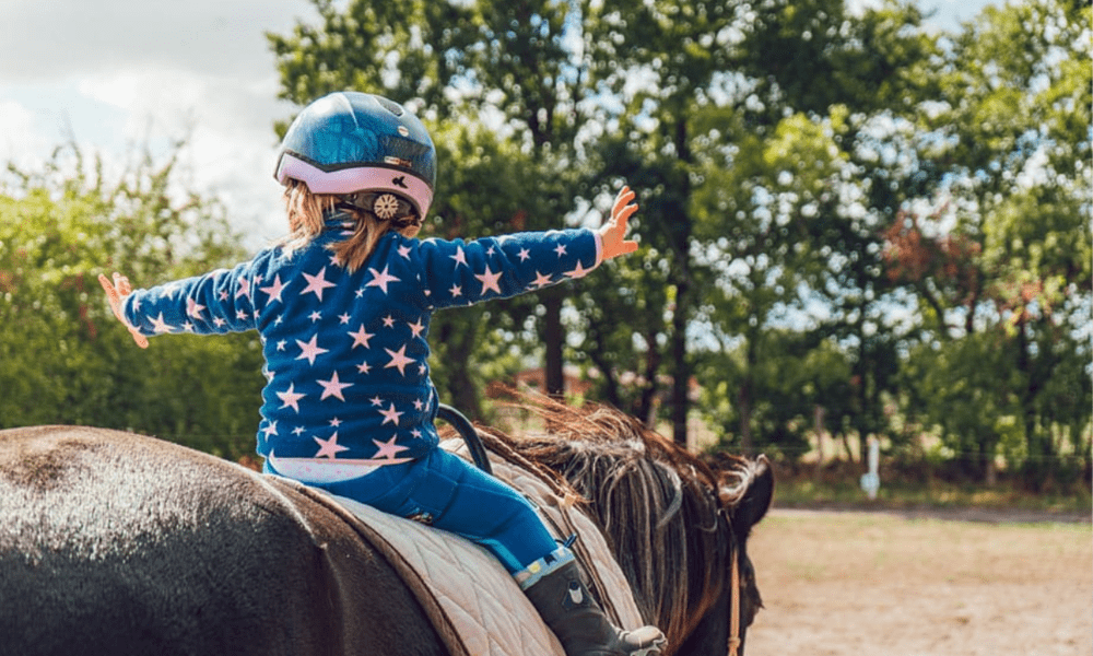 Horse riding for children – fun outdoor activity near Hay-on-Wye in the Welsh countryside