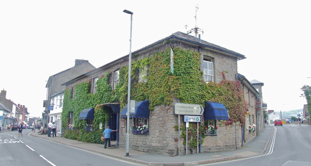 Blue Boar pub Hay-on-Wye - dogs welcome with water bowls and treats