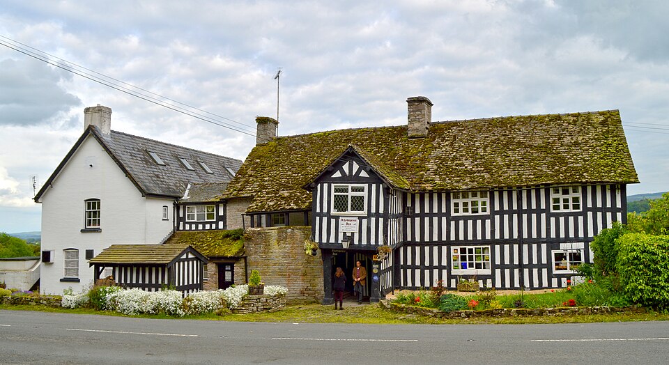 Blue Boar pub Hay-on-Wye - dogs welcome with water bowls and treats