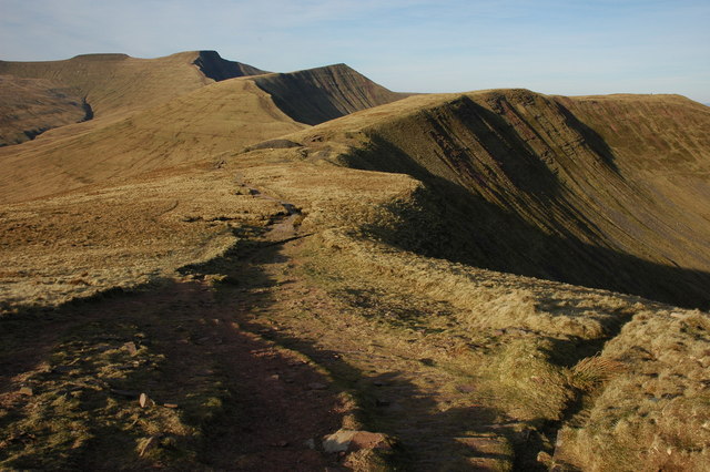Stunning Brecon Beacons mountain view from hiking trail near Hay-on-Wye