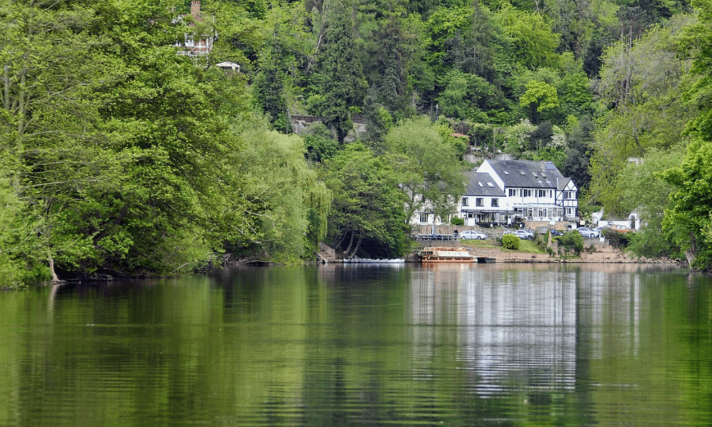 Kayaking, canoeing, and fishing on the River Wye – popular outdoor activities near Hay-on-Wye in the Welsh countryside
