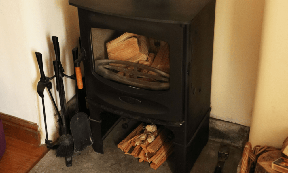 Warm fireplace for cosy evenings