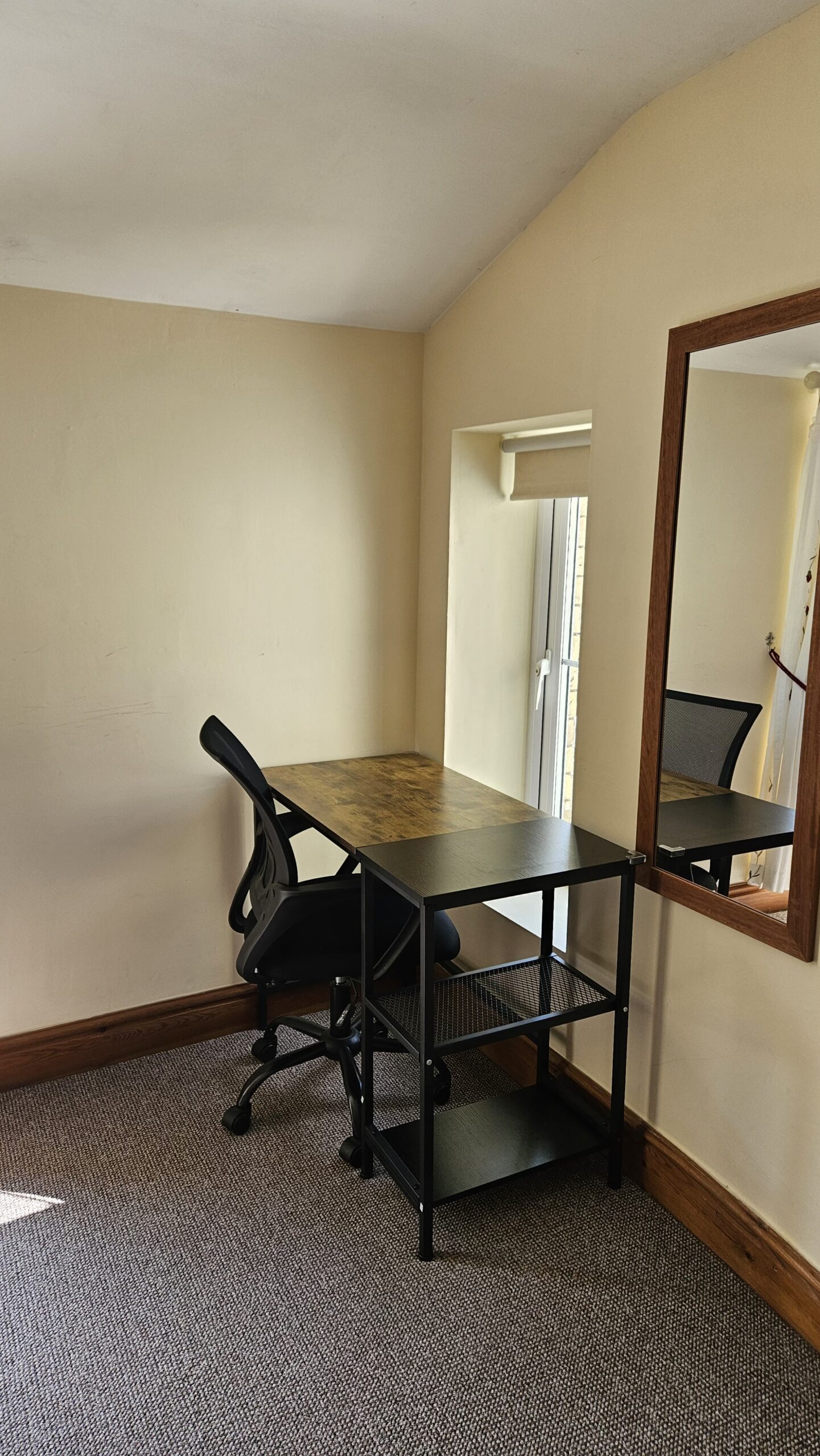 Dedicated workspace with desk and chair