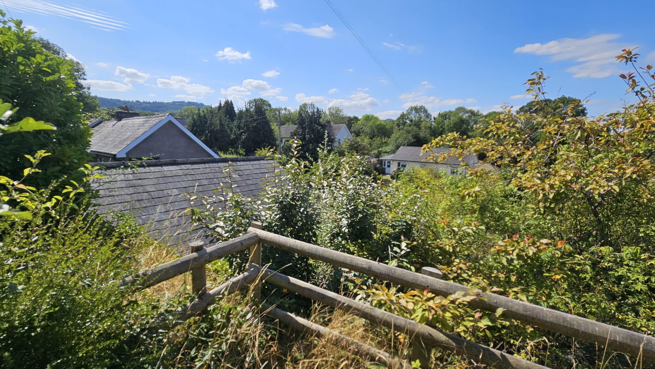 Countryside views from the garden