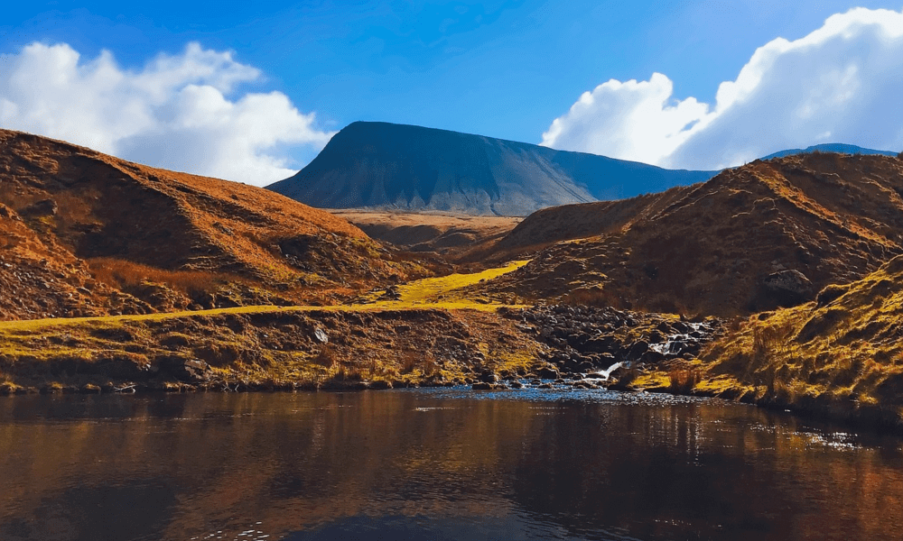 Scenic hiking trails in the Welsh mountains near Hay-on-Wye